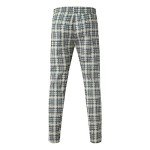 Men's Casual Plaid Full Zip Sweatsuit Set