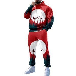 Men's Hooded Track Suit Set for Athletes