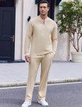 Men’s Beige 2-Piece Tracksuit Set - XX-Large