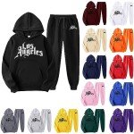 Los Angeles Men's Graphic Hoodie and Sweatpants Set