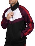 Men's 2-Piece Athletic Tracksuit Set in Black/Red