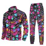 Retro 80s/90s Mens Track Suit Set - Purple