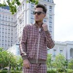 Men's Casual 2-Piece Tracksuit Set in Brown