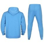 Sky Blue Men's Fleece Tracksuit Set, X-Large