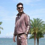 Men's Casual 2-Piece Tracksuit Set in Brown