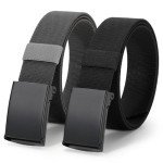 Men's 2-Pack Stretch Web Belts with Metal Buckle