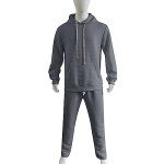 Dark Gray Men's Waffle Knit Hoodie and Joggers Set
