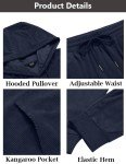 COOFANDY Men's Navy Hoodie and Sweatpants Set