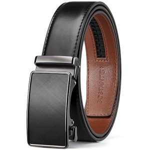 BOSTANTEN Men's Leather Automatic Ratchet Belt