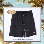 Men's Quick-Dry Swim Shorts with Compression Liner