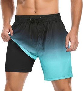 Men's Quick-Dry Swim Trunks with Compression Liner