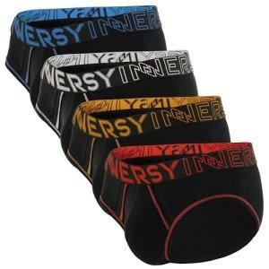 Innersy Men's Moisture-Wicking Bikini Briefs 4-Pack