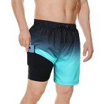 Men's Quick-Dry Swim Trunks with Compression Liner