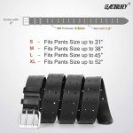 Men's Double Prong Leather Belt - Black