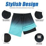 Men's Quick-Dry Swim Trunks with Compression Liner