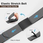 Men's 2-Pack Stretch Web Belts with Metal Buckle