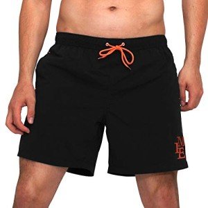 Men's Quick Dry Swim Trunks with Pockets - Black