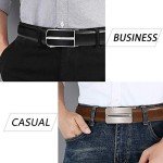 ITIEZY Men's Leather Ratchet Belts - 2 Pack