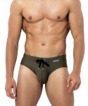 Arjen Kroos Men's Low Waist Swim Briefs - Army Green