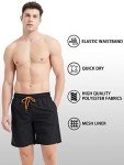 TACVASEN Men's Quick Dry Swimming Shorts - Black