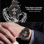 Men's Leather Quartz Watch & Accessories Gift Set
