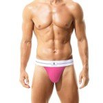 BANGWEAR Retro Cotton Tanga Briefs for Men - Pink
