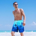Men's 2-in-1 Quick-Dry Swim Trunks - Coconut Tree