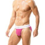 BANGWEAR Retro Cotton Tanga Briefs for Men - Pink