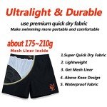 Men's Quick Dry Swim Trunks with Pockets - Black