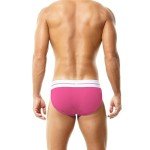 BANGWEAR Retro Cotton Tanga Briefs for Men - Pink