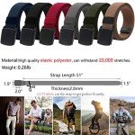 Men's Stretch Tactical Canvas Belt - Adjustable Black