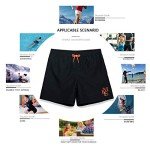 Men's Quick Dry Swim Trunks with Pockets - Black