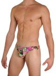 Men's Funky Print Thong Swim Trunks by Gary Majdell