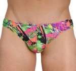 Men's Funky Print Thong Swim Trunks by Gary Majdell