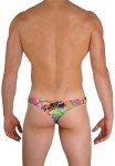 Men's Funky Print Thong Swim Trunks by Gary Majdell