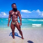 Men's Funky Print Thong Swim Trunks by Gary Majdell