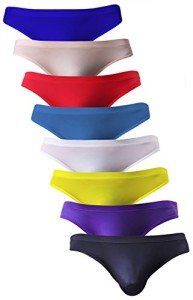 Men's Low Rise Silk Bikini Briefs - 8 Pack