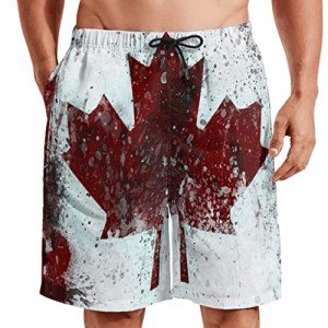 Men’s Quick Dry Swim Shorts with Pockets - Red