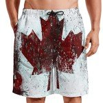 Men’s Quick Dry Swim Shorts with Pockets - Red