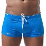 Men's Quick Dry Blue Swim Shorts with Drawstring