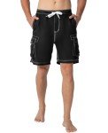 Men's Quick Dry Lightweight Swim Trunks - Black