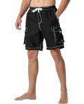 Men's Quick Dry Lightweight Swim Trunks - Black
