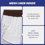 Retro 80s/90s Men's Swim Trunks with Mesh Lining