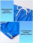 Men's Quick Dry Blue Swim Shorts with Drawstring