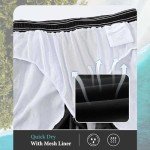 Men's Quick Dry Lightweight Swim Trunks - Black