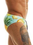 MIZOK Men's Quick Dry Pineapple Swim Briefs
