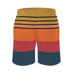 Funny Men's Swim Trunks with Pockets - Banana Design