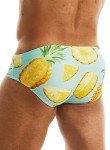 MIZOK Men's Quick Dry Pineapple Swim Briefs