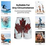 Men’s Quick Dry Swim Shorts with Pockets - Red