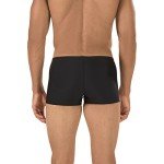 Speedo Men's Black Solid Square Leg Swimsuit